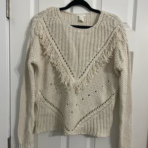 H&M Women Ivory Pullover Sweater